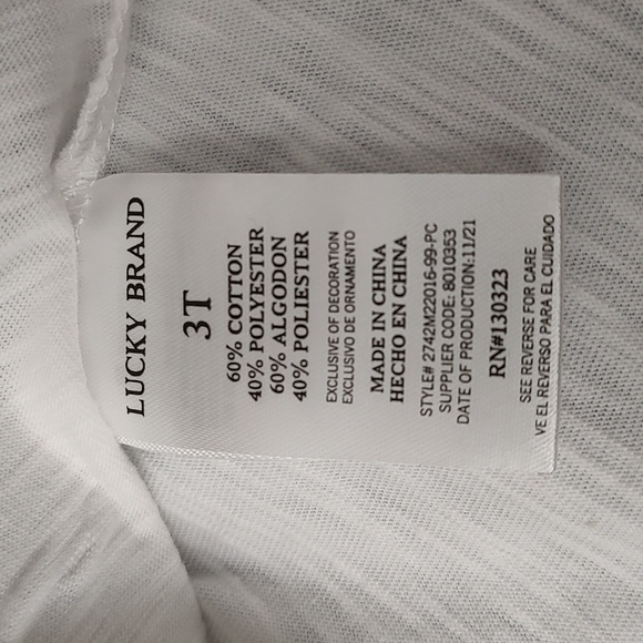 Girl's Lucky Brand Top - Picture 5 of 6